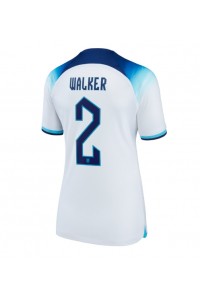 Engeland Kyle Walker #2 Voetbaltruitje Thuis tenue Dames WK 2022 Korte Mouw